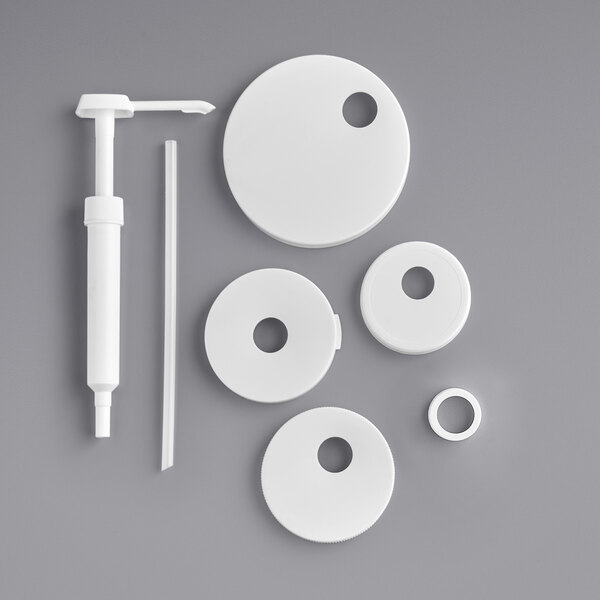 Choice 1 oz. Condiment Pump Kit with 5 Adapter Lids