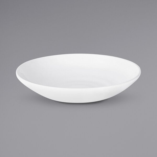 An Elite Global Solutions white melamine bowl.