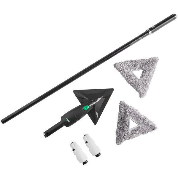 A Unger Stingray refillable microfiber cleaning kit with a mop and a stick.
