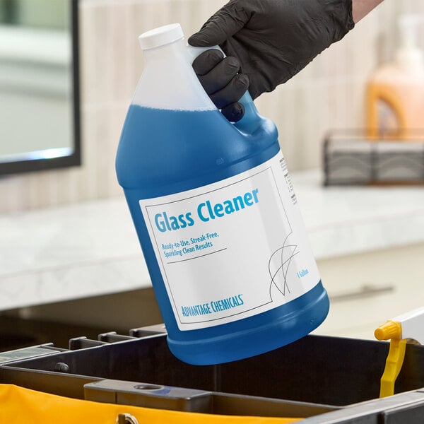 Advantage Chemicals 1 gallon / 128 oz. Ready-to-Use Glass Cleaner - 4/Case