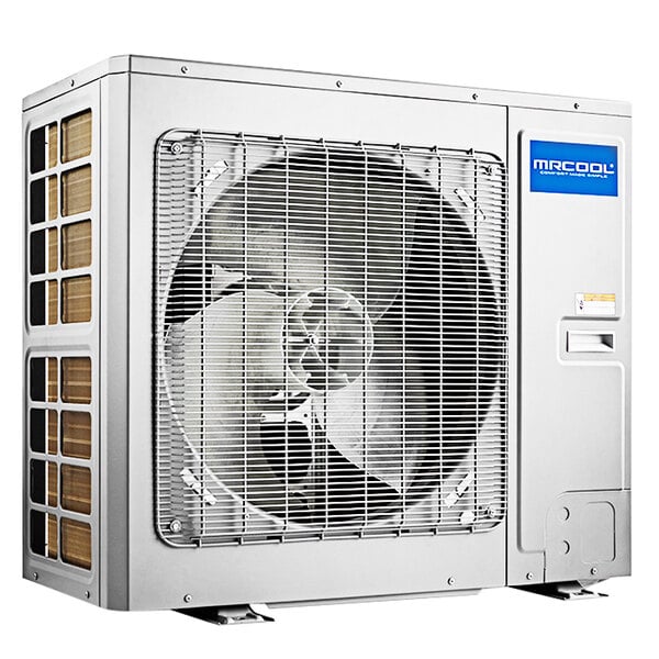 The fan on a MRCOOL MDU18024036 2-3 Ton DC Inverter Variable Complete System Heat Pump.