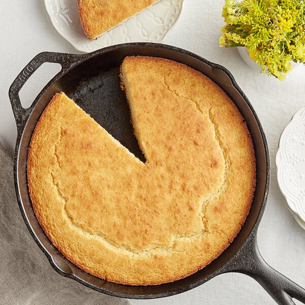 Corn bread in a cast iron skillet