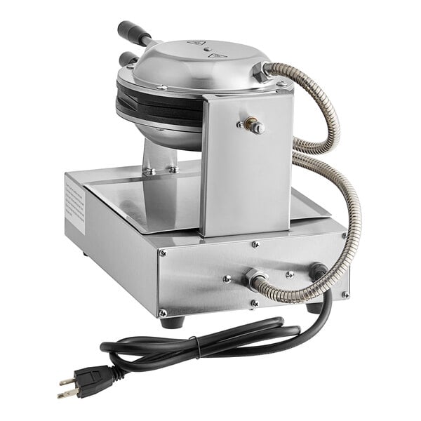 A Carnival King single bubble waffle maker with a cord.