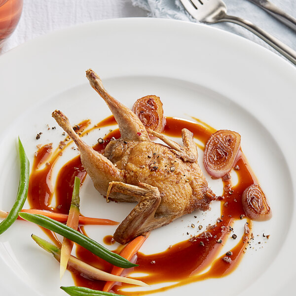a plate of food with a fork and knife
