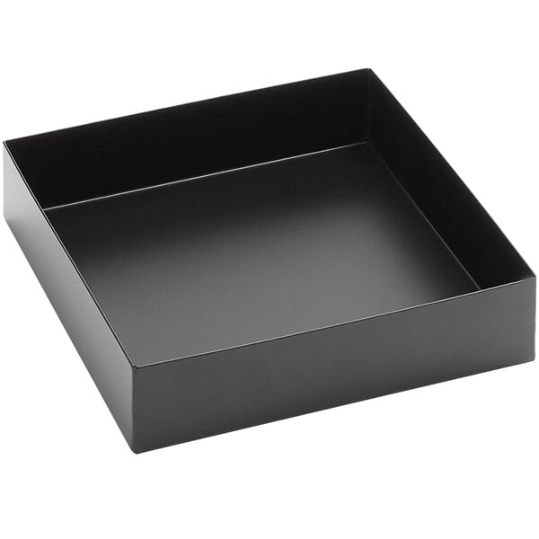 An American Metalcraft black square metal market tray.