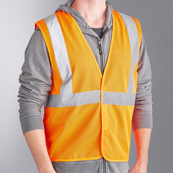 Hi-Vis Surveyors Work Vest, Heavy-Duty, Zipper