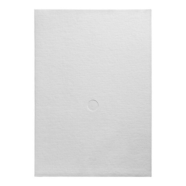 A white rectangular paper with a circle in the middle.