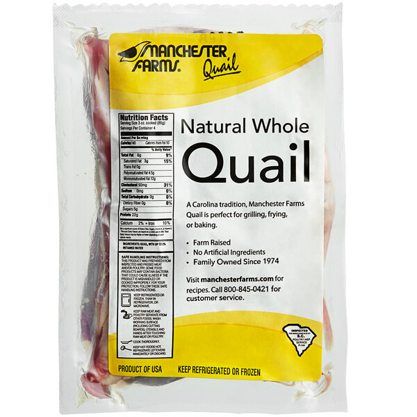 A package of Manchester Farms whole quail.