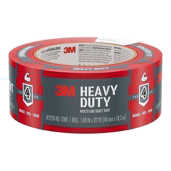 3M 1.88" x 20 Yards Heavy Duty Red Multi-Use Duct Tape 2120-RD