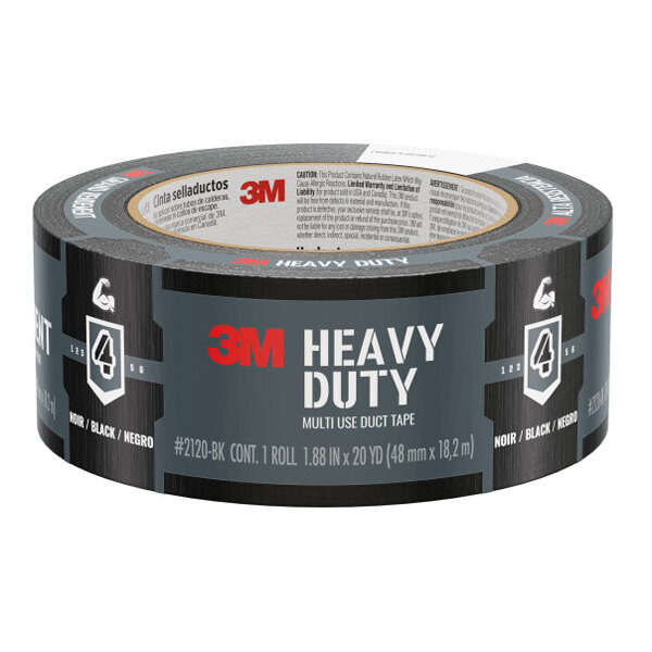 3M 1.88" x 20 Yards Heavy-Duty Black Multi-Use Duct Tape 2120-BK