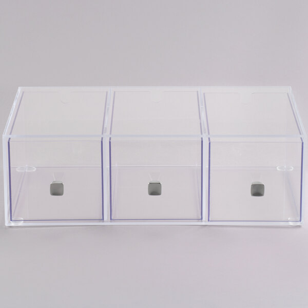 Cal Mil 1479 Eco Modern Three Drawer Acrylic Bread Box For 1471