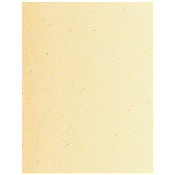 Menu paper with a yellow surface and white speckled Southwest fiesta border design.