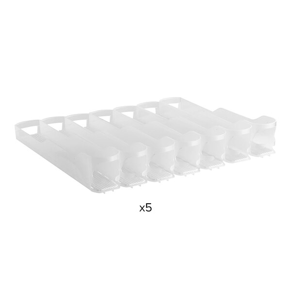 True 929814 Trueflex Clear 7-Lane Bottle Organizer - 5/Set