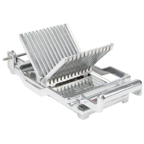 A Nemco Easy Cheeser metal food slicer with a handle.
