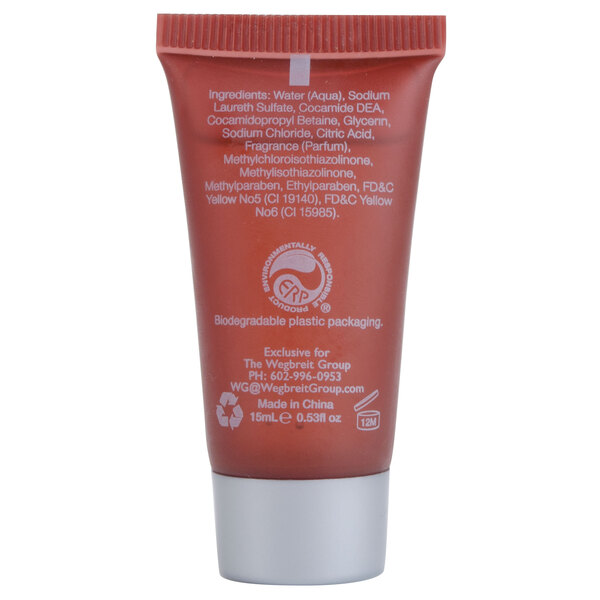 An Ecossential Naturals body wash bottle.