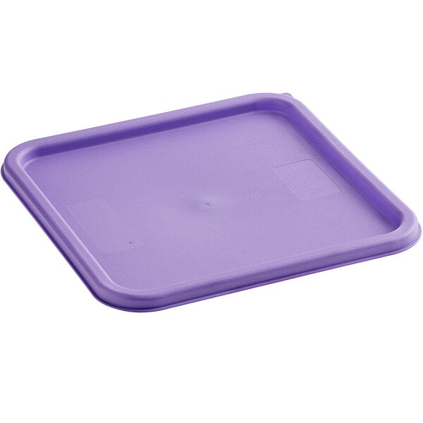 a purple plastic tray with a lid