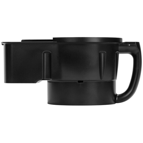 A black Waring continuous feed chute.