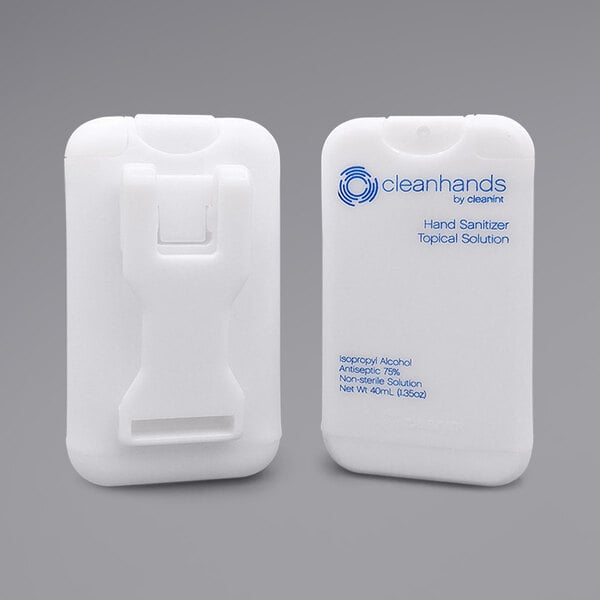 Cleanint Cleanhands CH02RETWTE White ClipOn Hand Sanitizer Dispenser