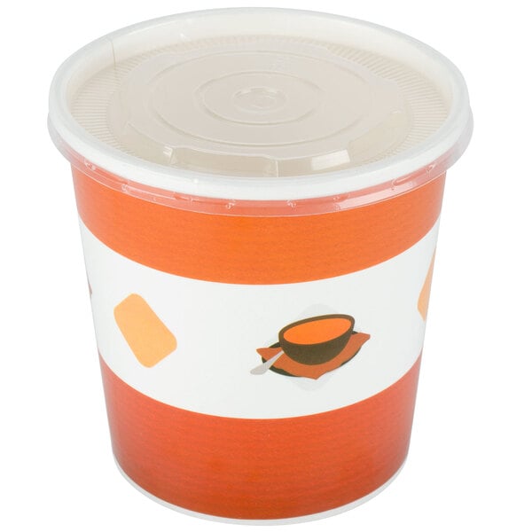 Choice 16 oz. Double Poly-Coated Paper Soup / Hot Food Cup with