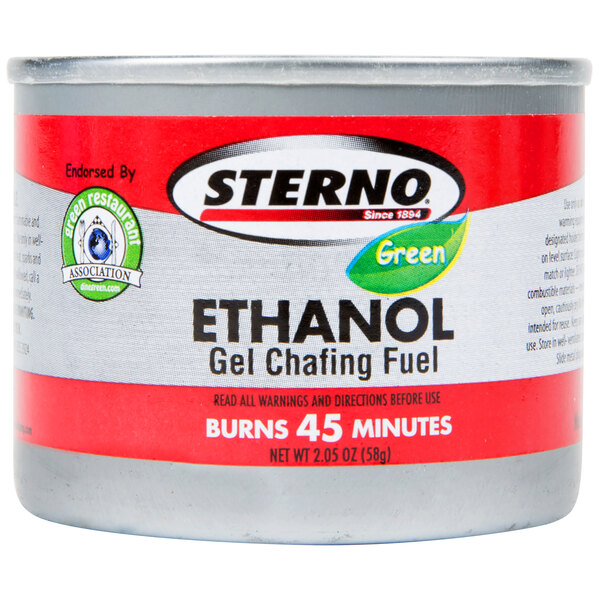 Sterno 20106 45 Minute Ethanol Gel Chafing Dish Fuel Canister 144 Case