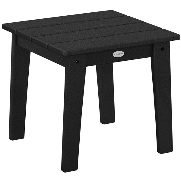 A black POLYWOOD end table with legs.