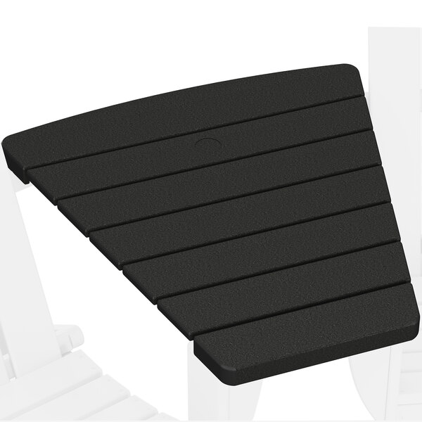 A black POLYWOOD Adirondack connecting table.