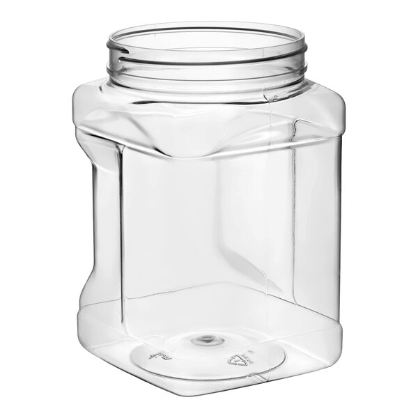 64 oz. Square PET Plastic Jar