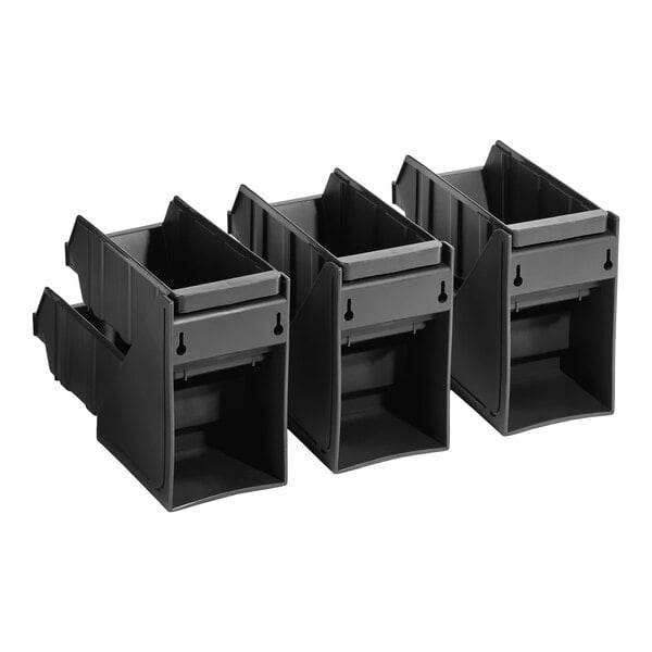 Choice Black 2-Tier Self-Serve Organizer Set with 6 Bins and 2 Label Sheets