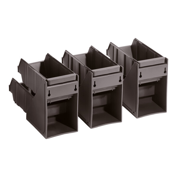 Choice Brown 2-Tier Self-Serve Organizer Set with 6 Bins and 2 Label Sheets