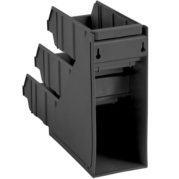 A black plastic Choice organizer set with 3 bins.