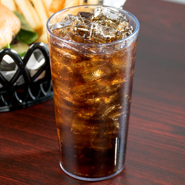 6 Neon Orange Coca Cola Soda Drinking Glass Cup