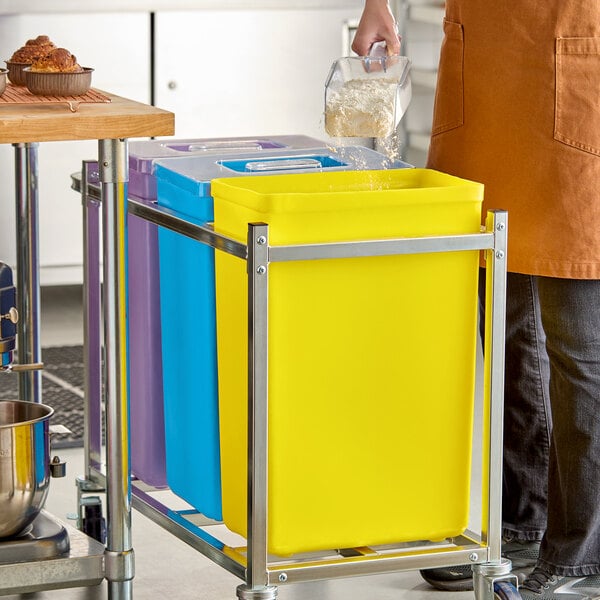 Baker's Lane 10 Gallon / 160 Cup Yellow Ingredient Bin