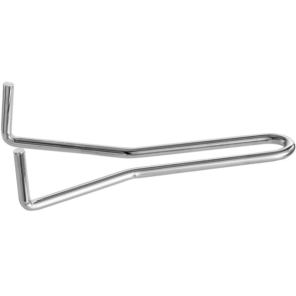 A silver metal blade removal tool with a white background.