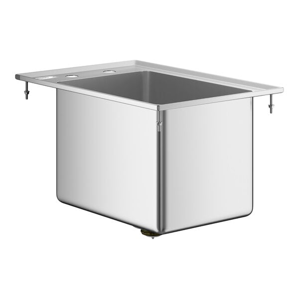 Regency 10" x 14" x 10" 16 Gauge Stainless Steel One Compartment Drop-In Sink