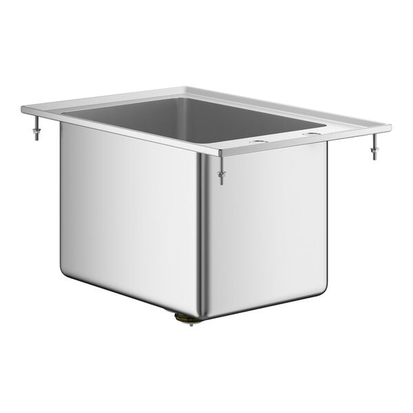 Regency 10" x 14" x 10" 16 Gauge Stainless Steel One Compartment Drop-In Sink