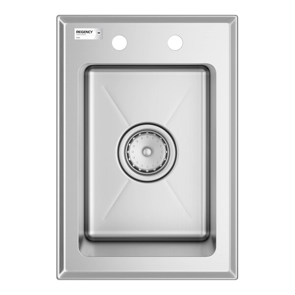 Regency 10" x 14" x 10" 16 Gauge Stainless Steel One Compartment Drop-In Sink