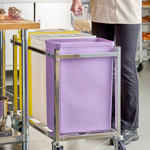 Baker's Lane 10 Gallon / 160 Cup Purple Allergen-Free Ingredient Bin