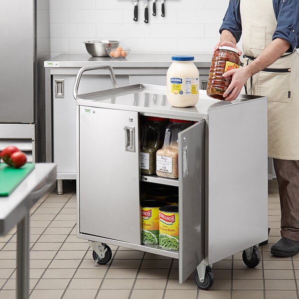 Ideal Stainless Steel Utility Cart, 3 Shelf with Drawer #MC21D