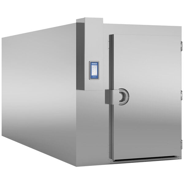 A large stainless steel Irinox Multifresh blast chiller and freezer with a door open.