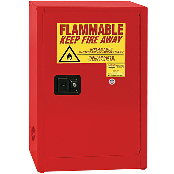 a yellow and red sign with black text