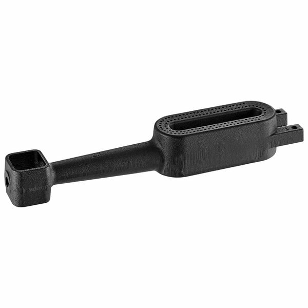 a black plastic object with a long handle