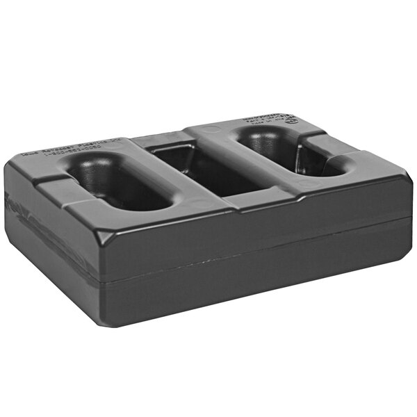 A black IRP Case Stacker with three compartments.