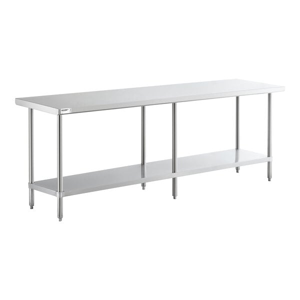 Regency 24" x 96" 16-Gauge 304 Stainless Steel Commercial Work Table with Undershelf