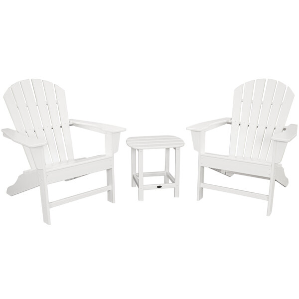 a group of white chairs