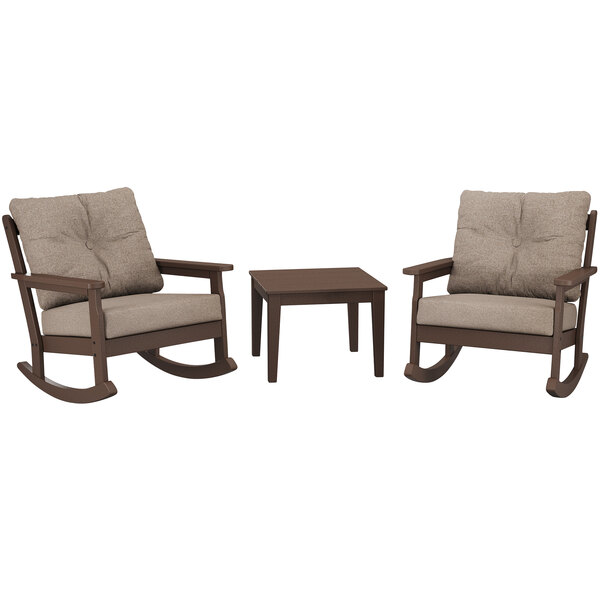 a brown square table with legs