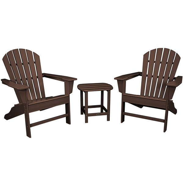 a brown wood table with a seat