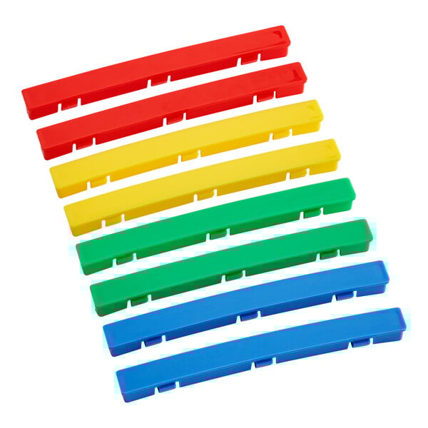 A group of clear plastic Araven food drain boxes.