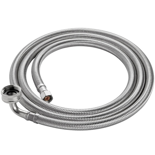 Easyflex EF-DC-38CHBL-72 72 Stainless Steel Braided Dishwasher Connector  with 3/8 Compression x 3/4 Garden Hose Elbow