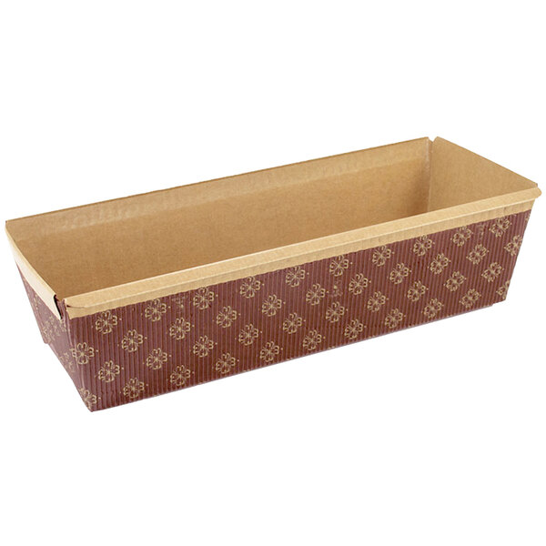 Novacart Corrugated Kraft Paper Bread Loaf Pan 9 1/4" x 3 5/16" x 2 3/4