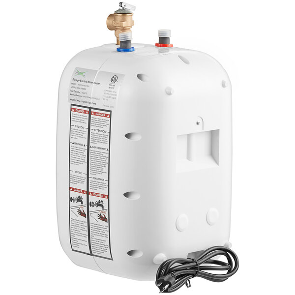 a white container with a label